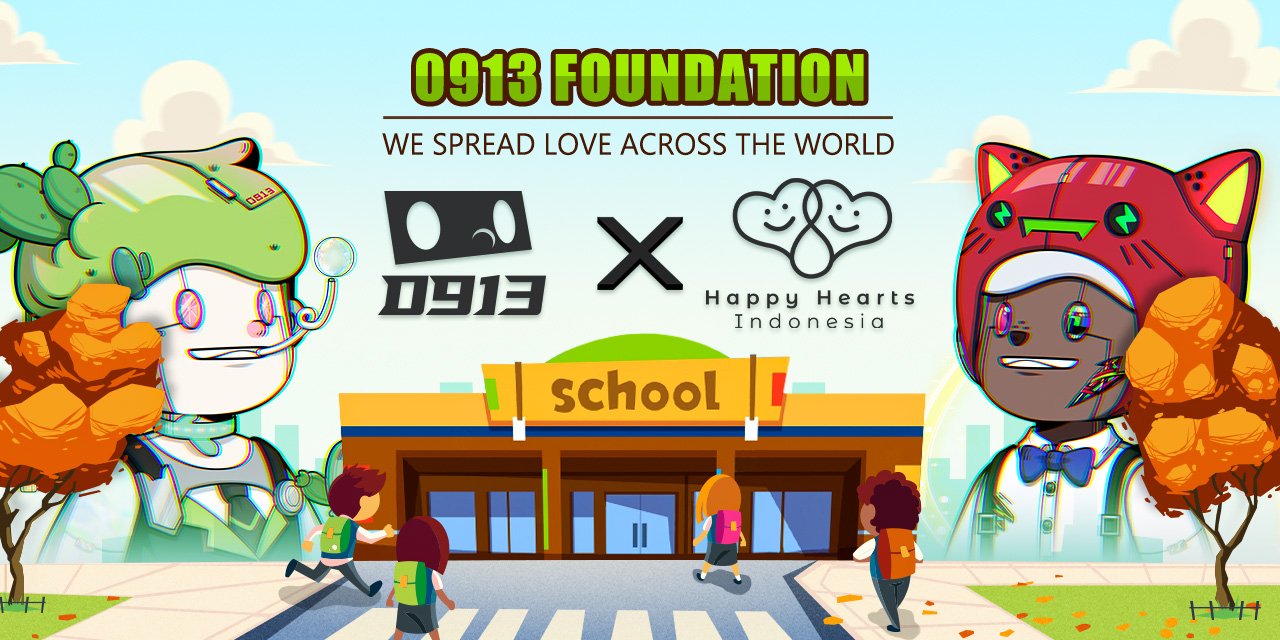 NFTs for Good Causes: Happy Hearts Indonesia Menerima Donasi dari The 0913 Foundation